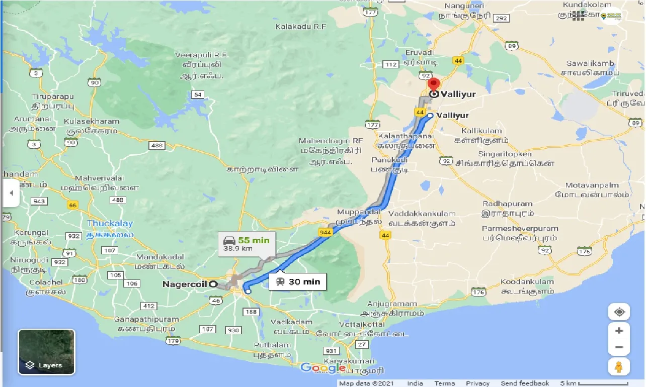 nagercoil-to-valliyur-outstation