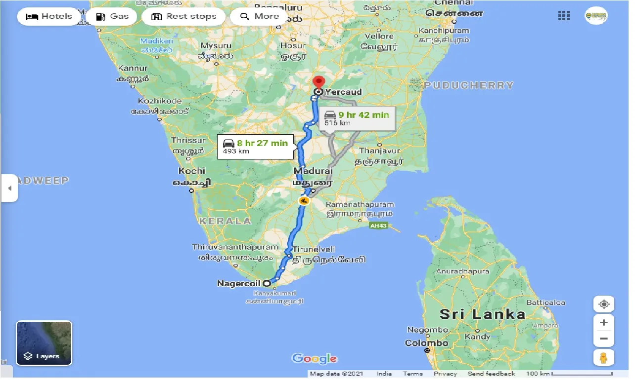 nagercoil-to-yercaud-one-way