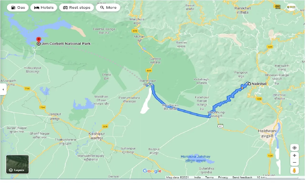 nainital-to-jim-corbett-national-park-one-way