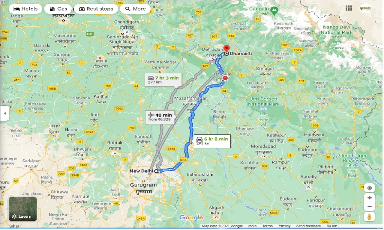 new-delhi-to-dhanaulti-one-way