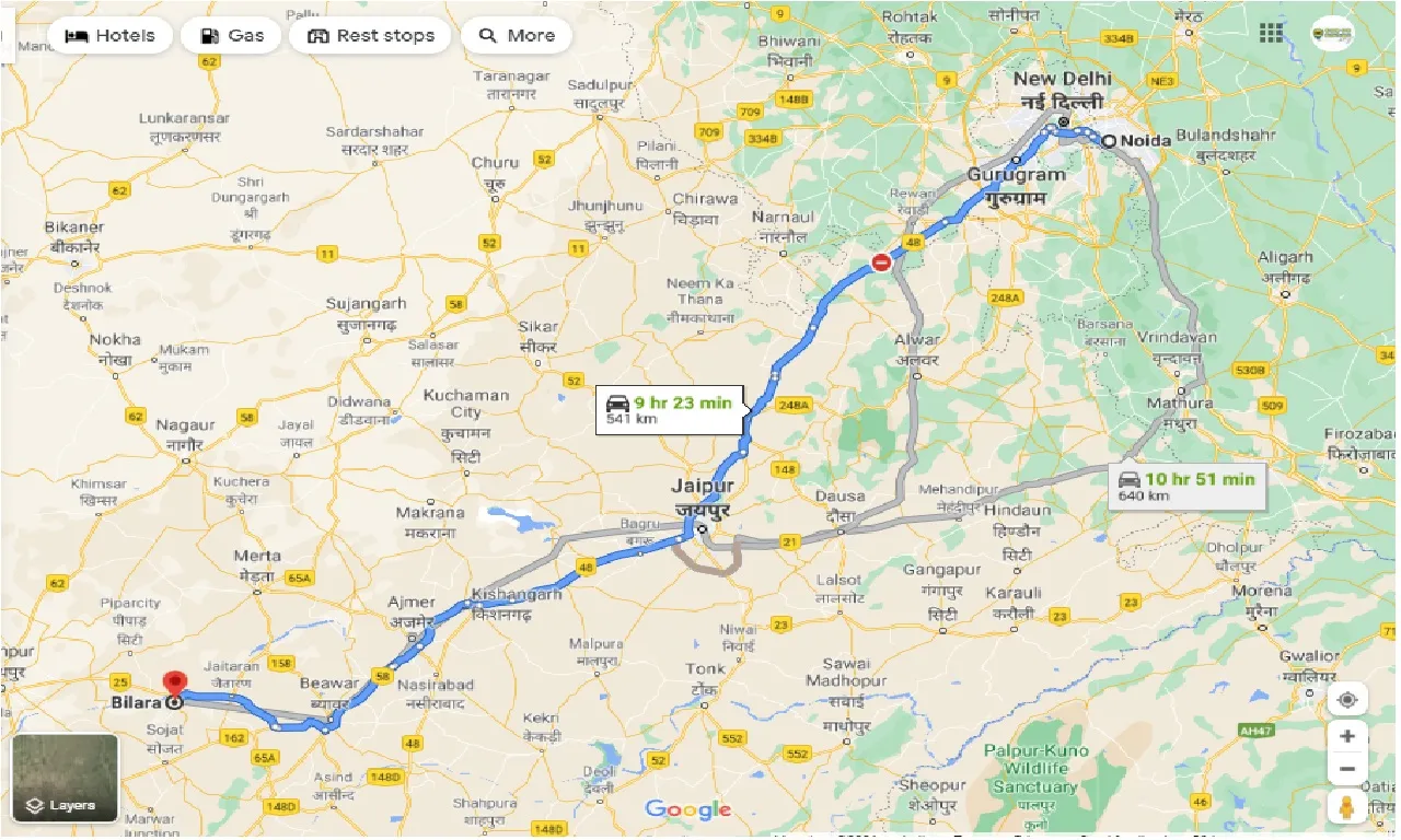 noida-to-bilara-round-trip