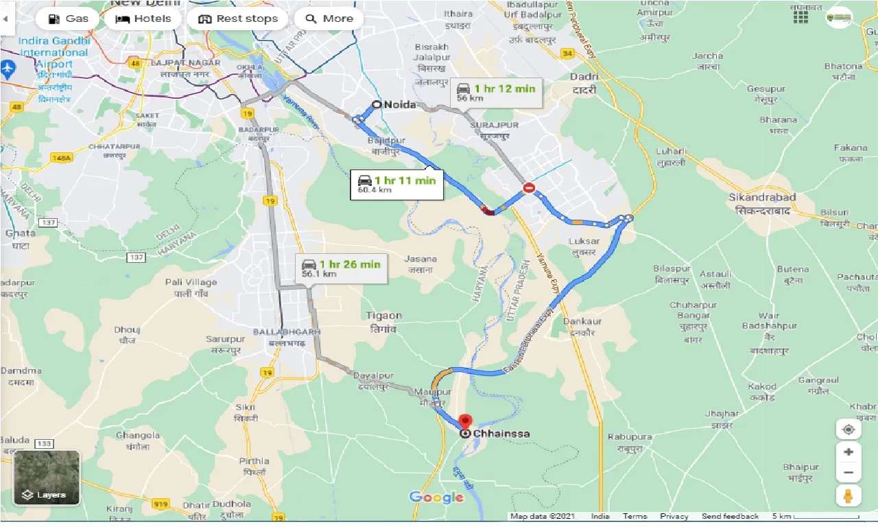 noida-to-chhainssa-one-way