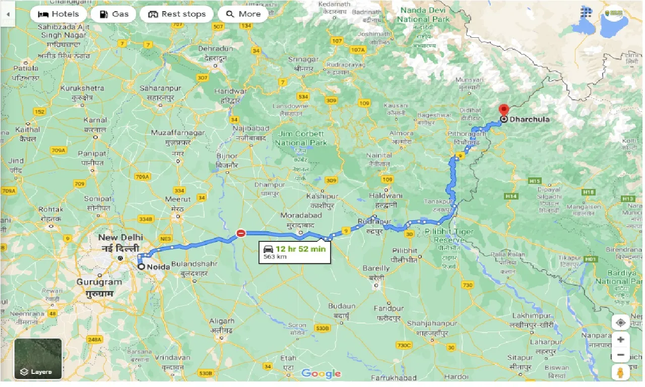 noida-to-dharchula-one-way