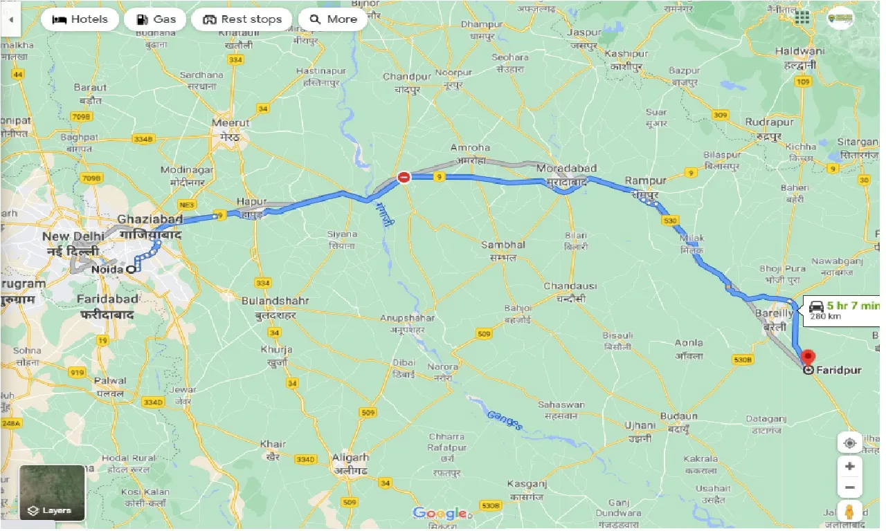 noida-to-faridpur-round-trip