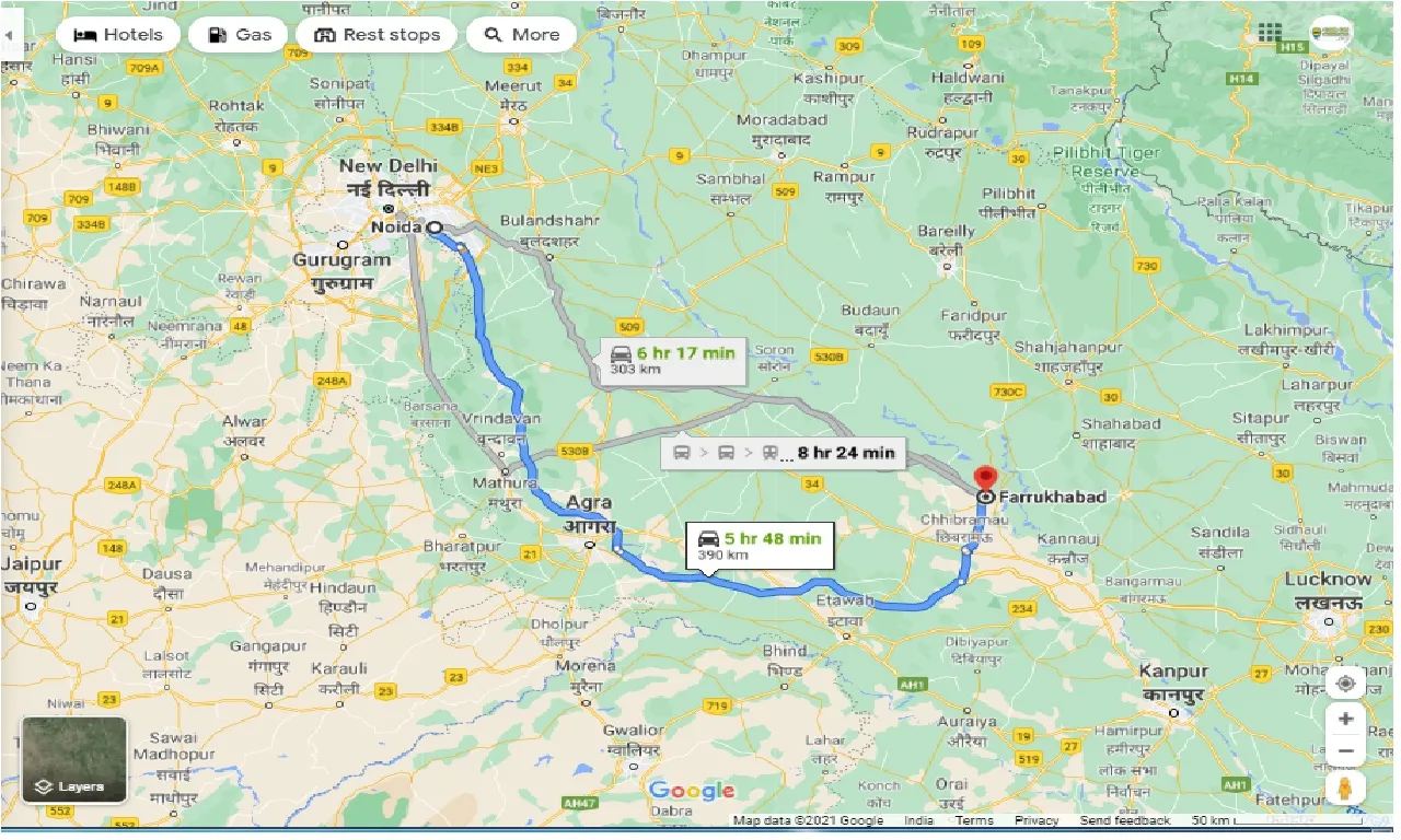 noida-to-farrukhabad-one-way