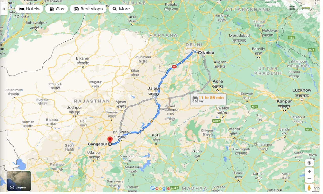 noida-to-gangapur-round-trip