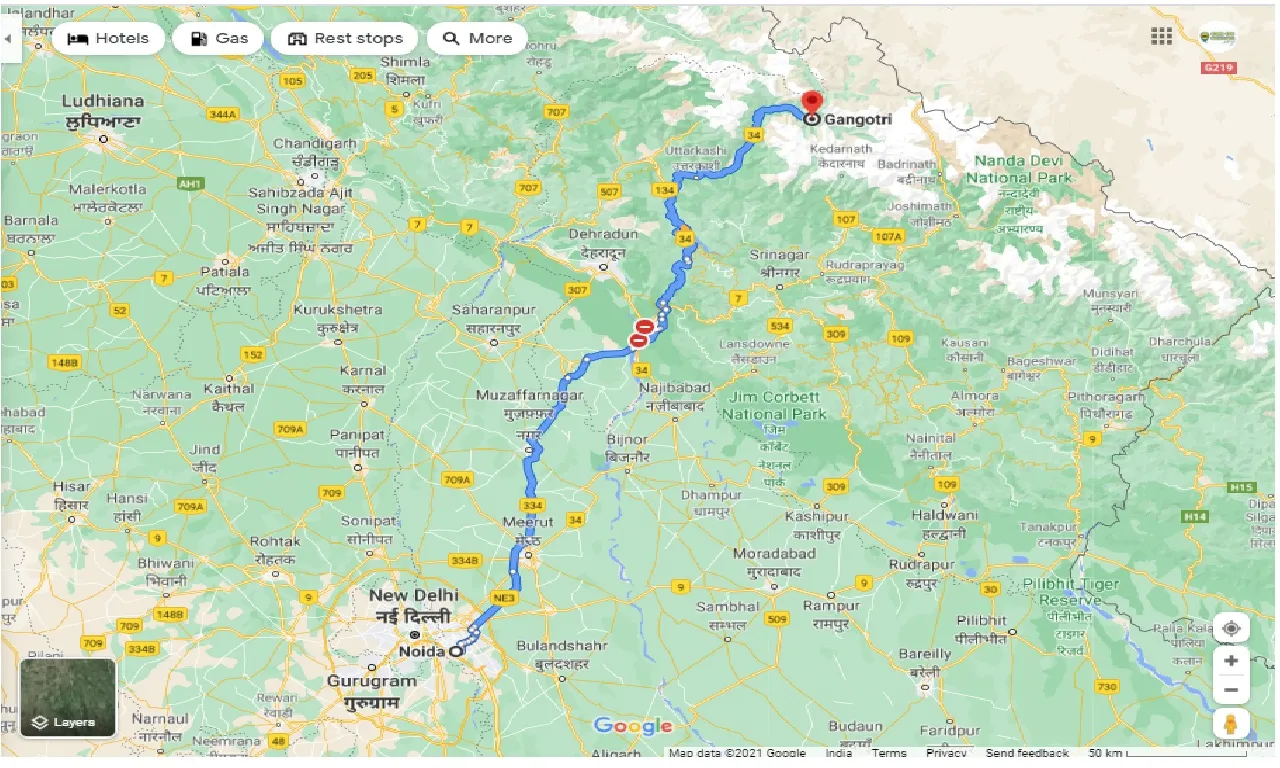 noida-to-gangotri-one-way