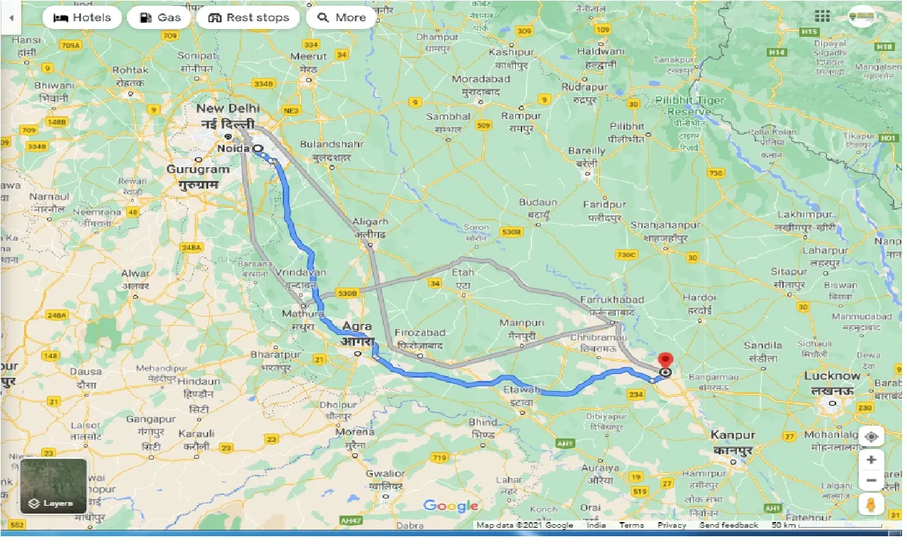 noida-to-kannauj-round-trip