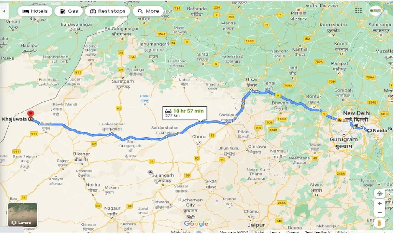 noida-to-khajuwala-one-way