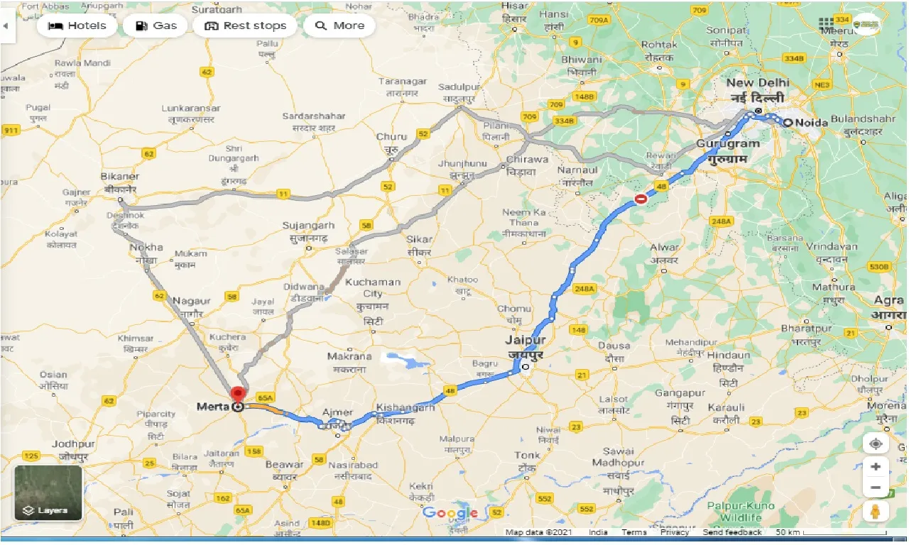 noida-to-merta-round-trip