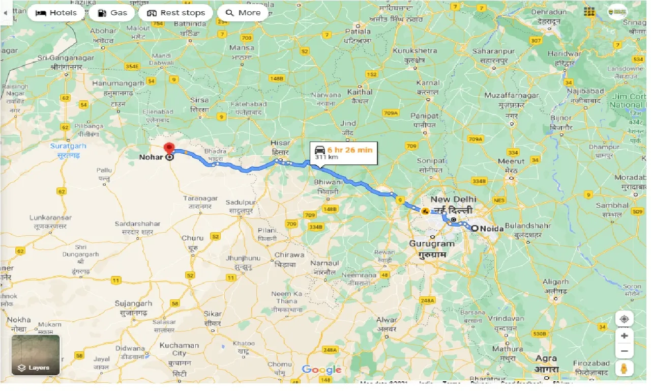 noida-to-nohar-round-trip