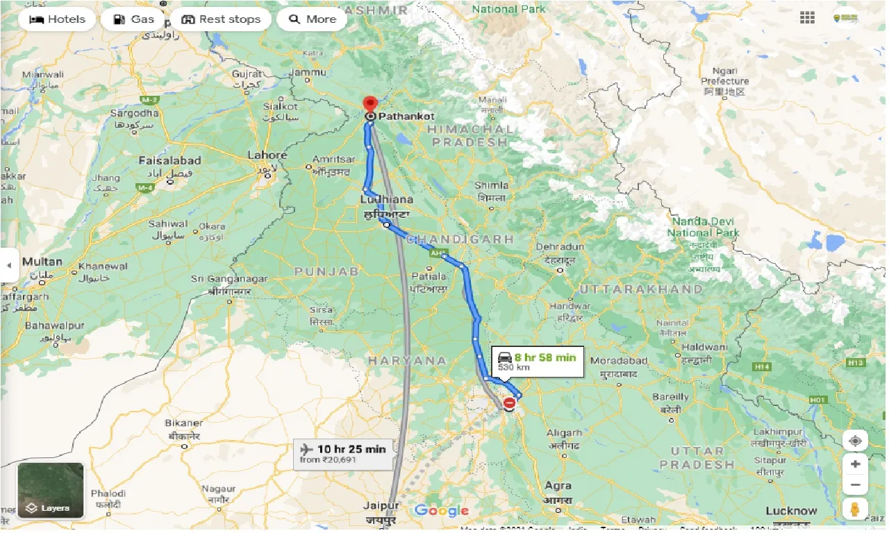 noida-to-pathankot-round-trip