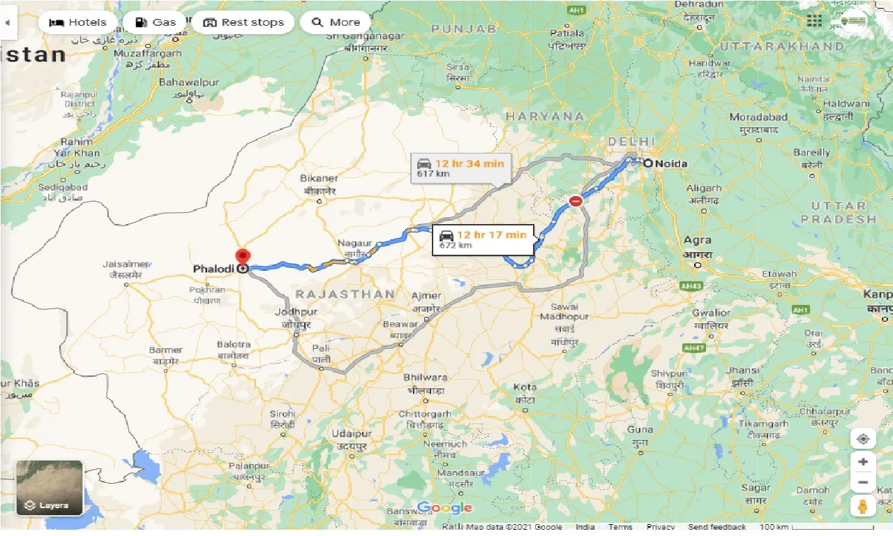 noida-to-phalodi-round-trip