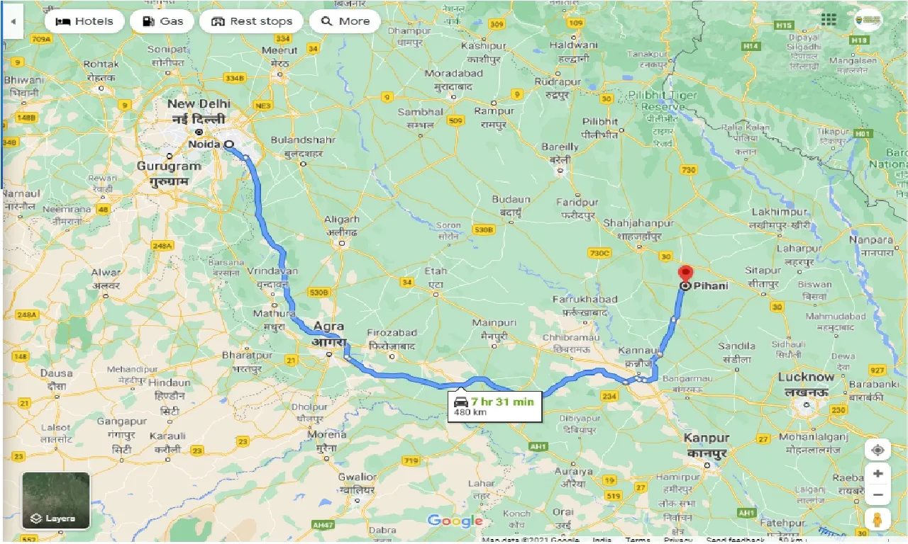 noida-to-pihani-round-trip