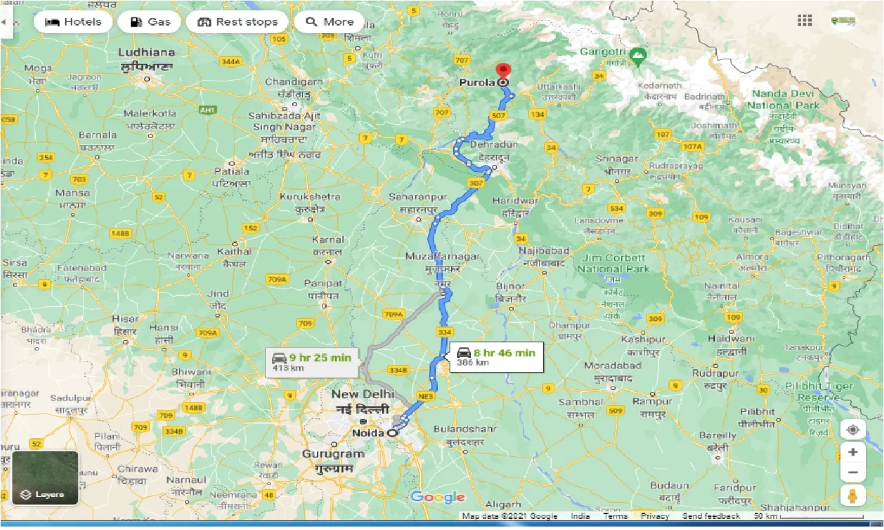 noida-to-purola-one-way