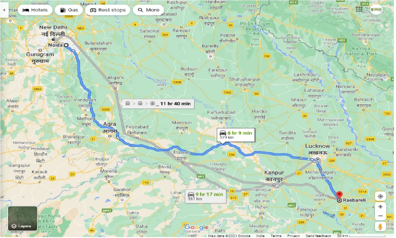 noida-to-raebareli-round-trip