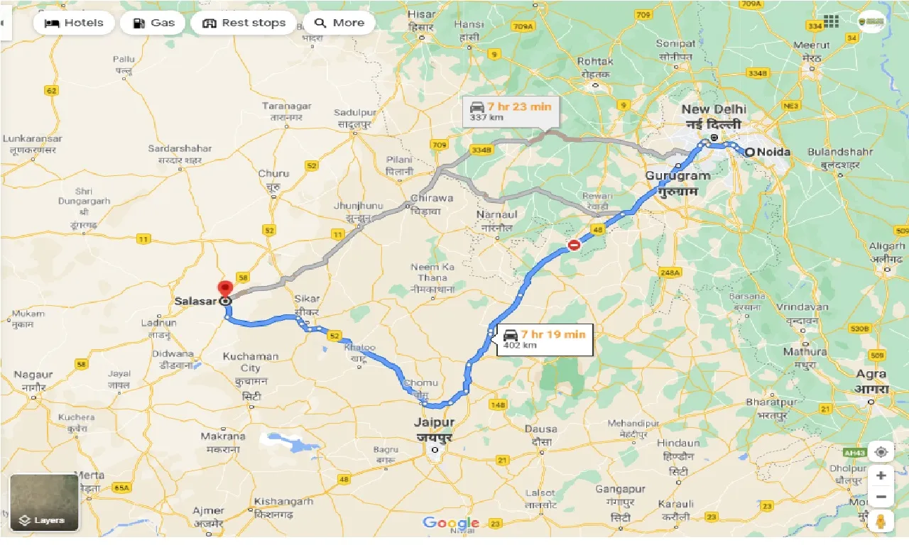 noida-to-salasar-round-trip