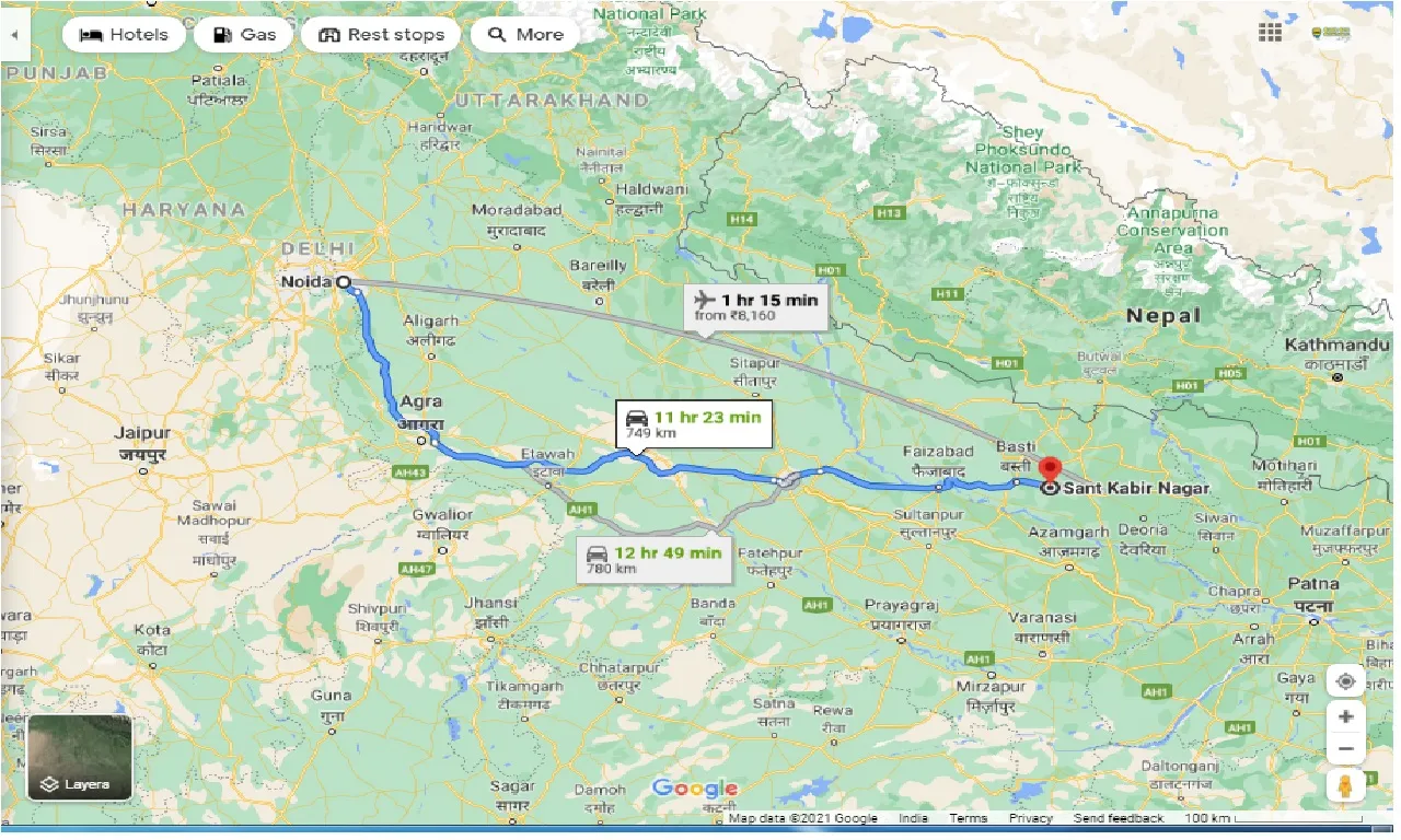 noida-to-sant-kabir-nagar-one-way