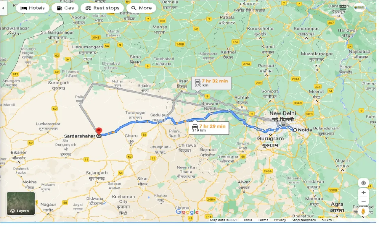 noida-to-sardarshahr-one-way