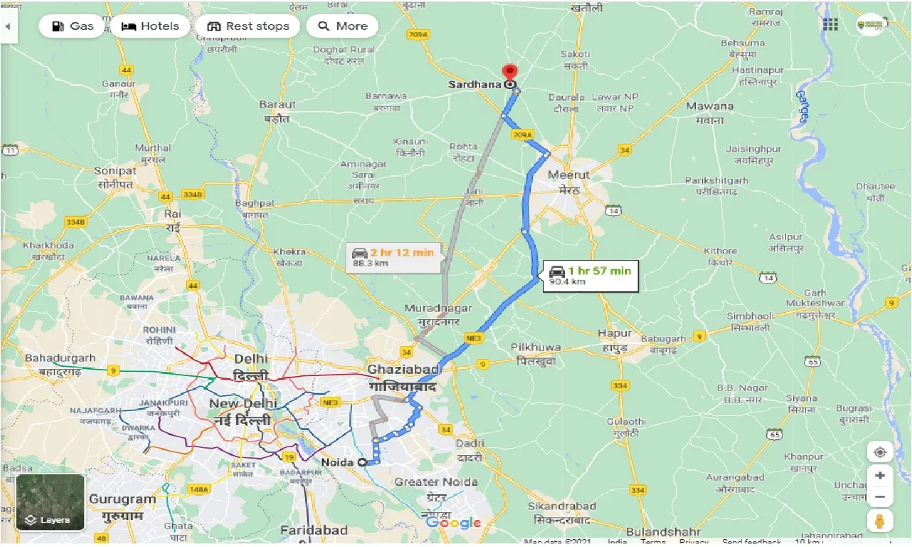 noida-to-sardhana-round-trip