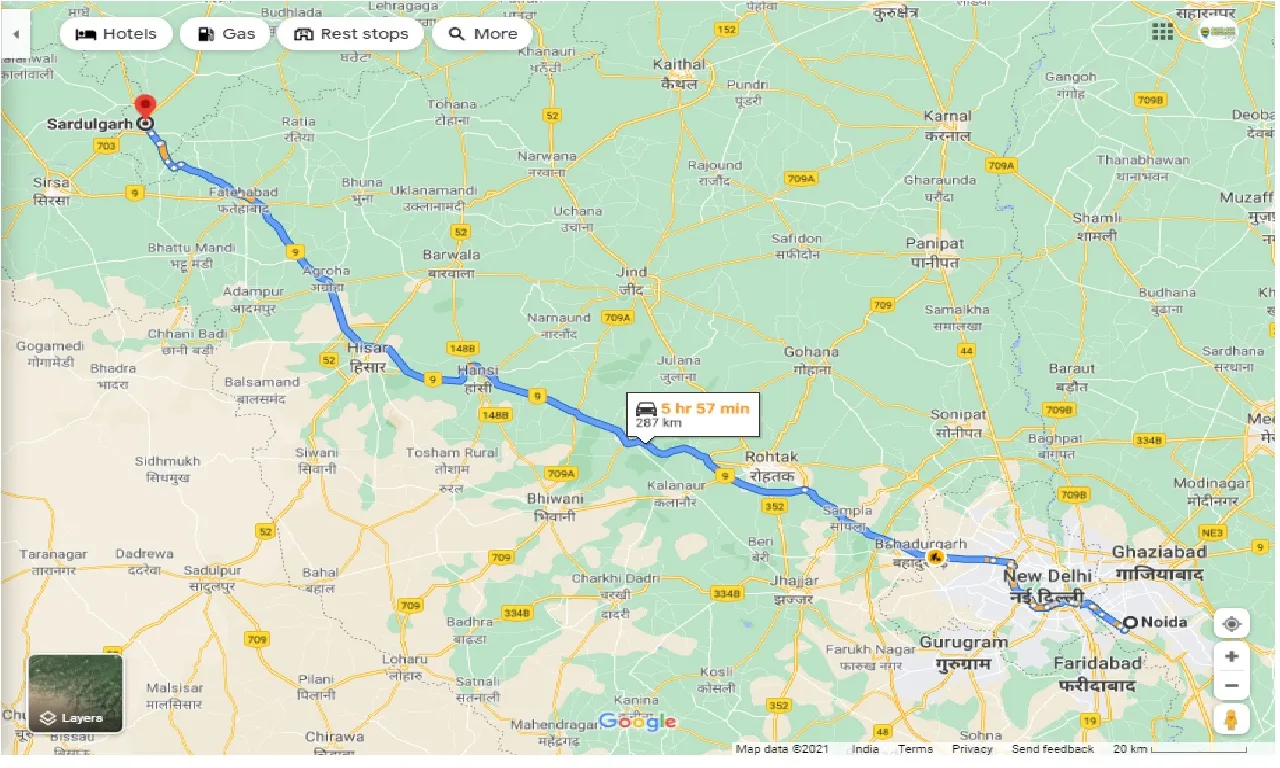 noida-to-sardulgarh-round-trip