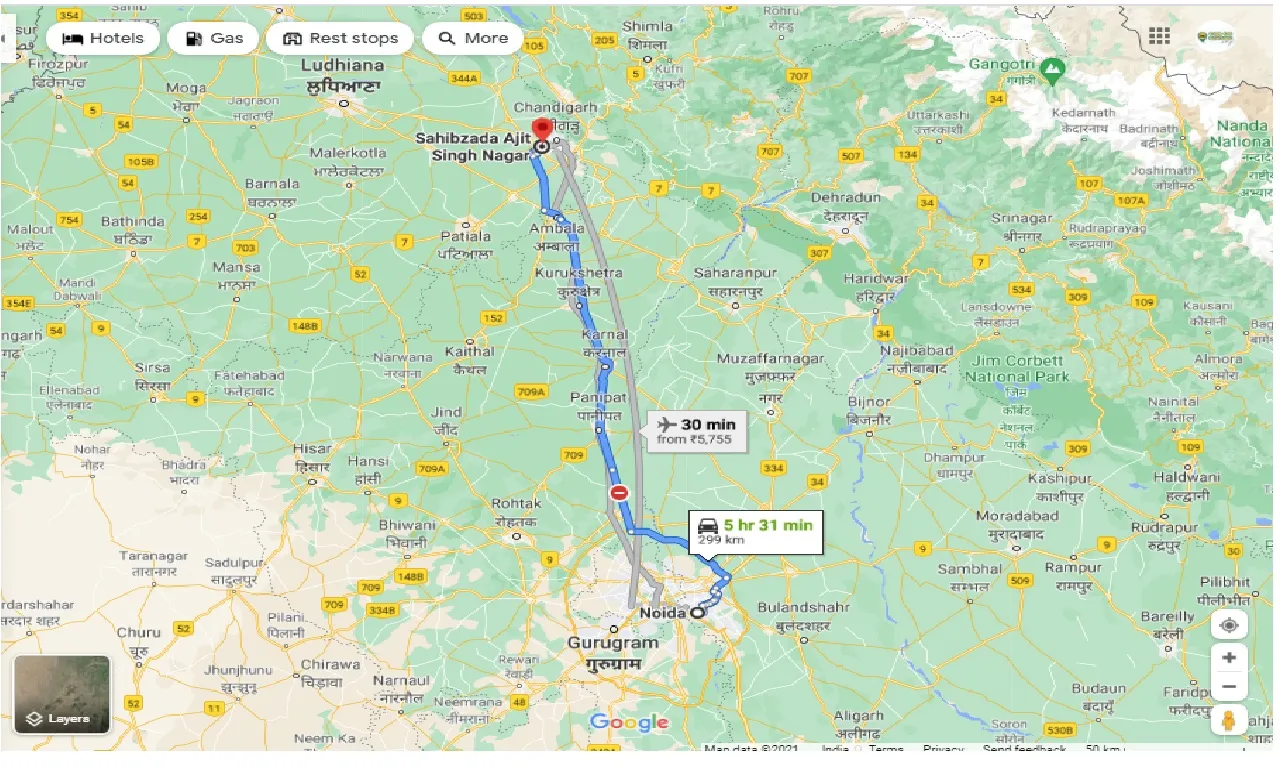 noida-to-shaibzada-ajit-singh-nagar-one-way