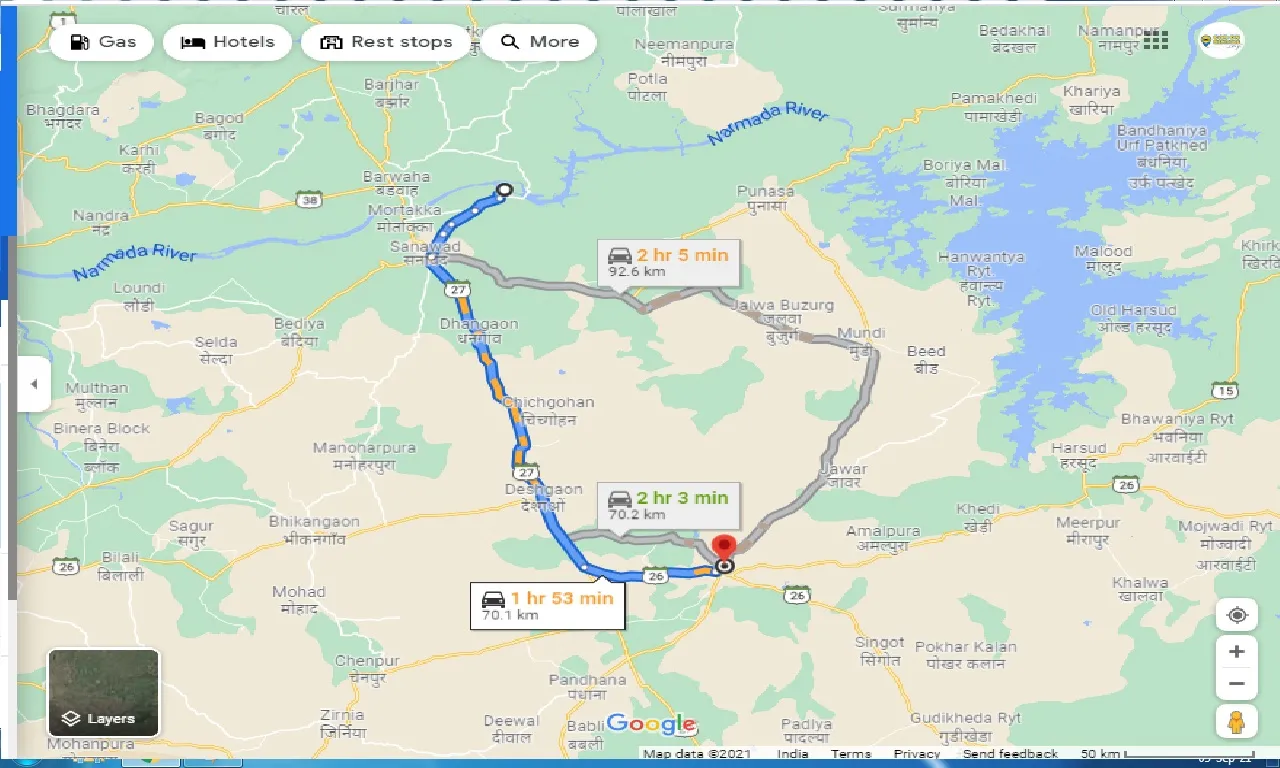 omkareshwar-to-khandwa-one-way