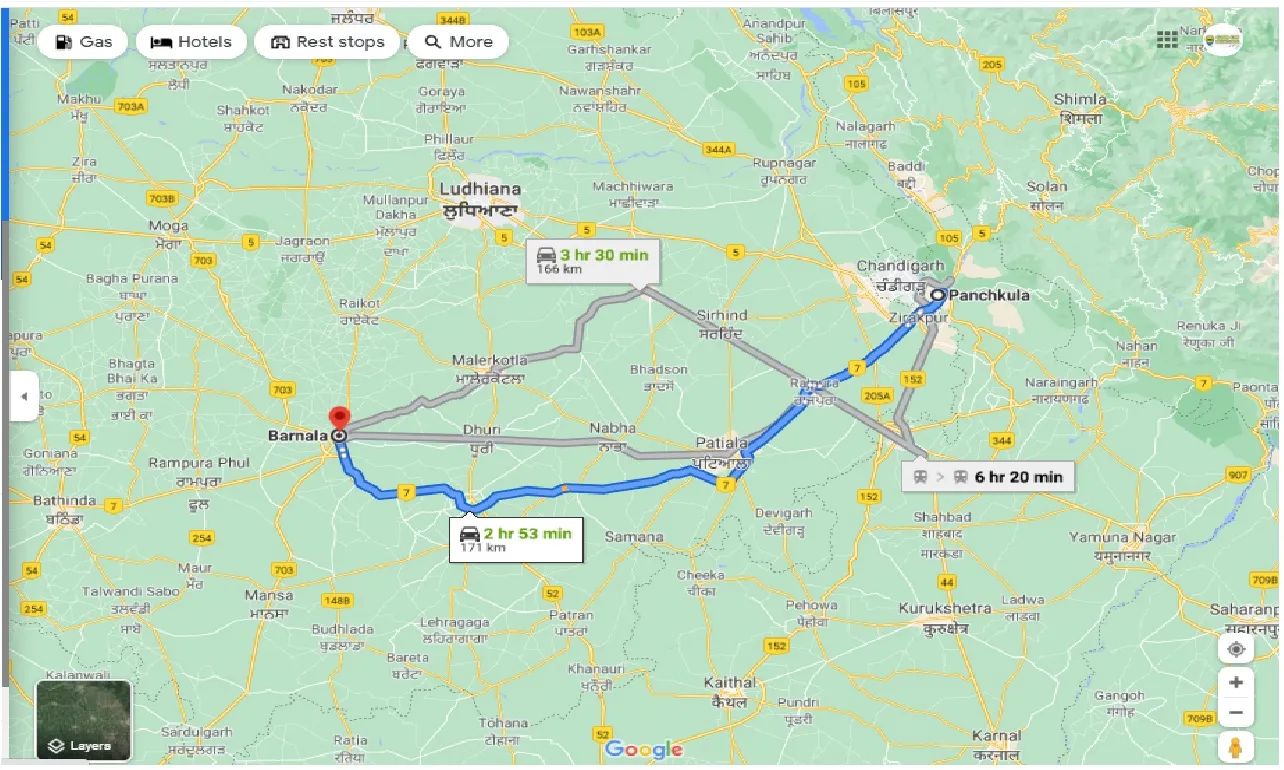 panchkula-to-barnala-one-way