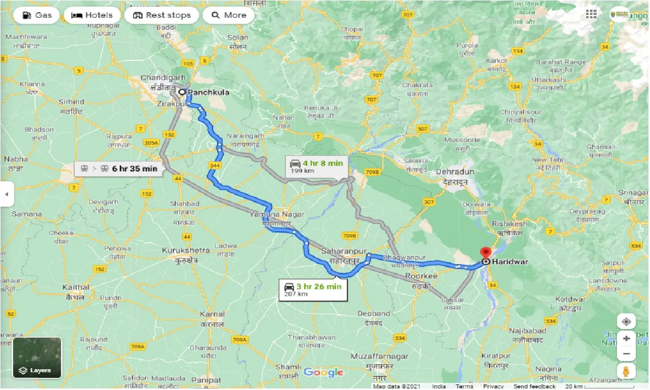 panchkula-to-haridwar-one-way