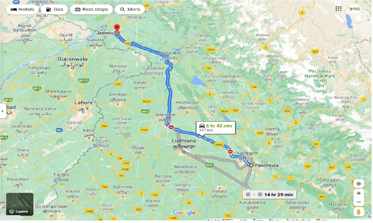 panchkula-to-jammu-one-way