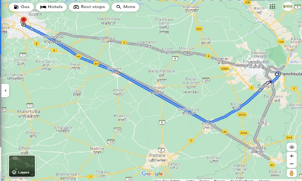 panchkula-to-ludhiana-round-trip