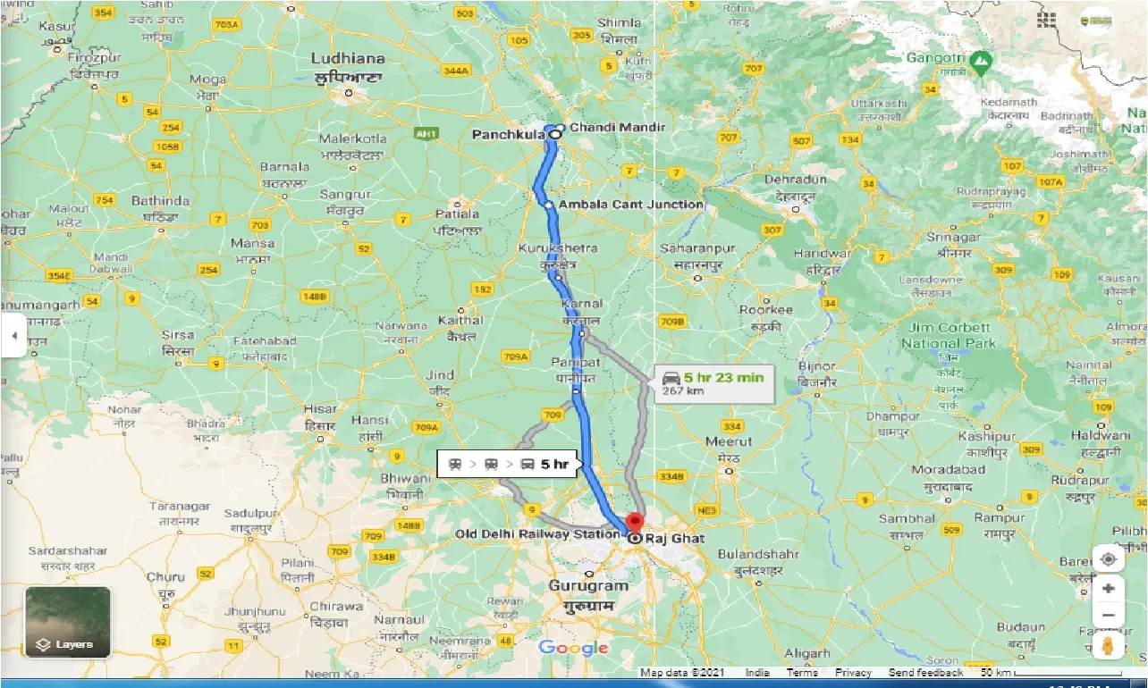 panchkula-to-rajghat-one-way