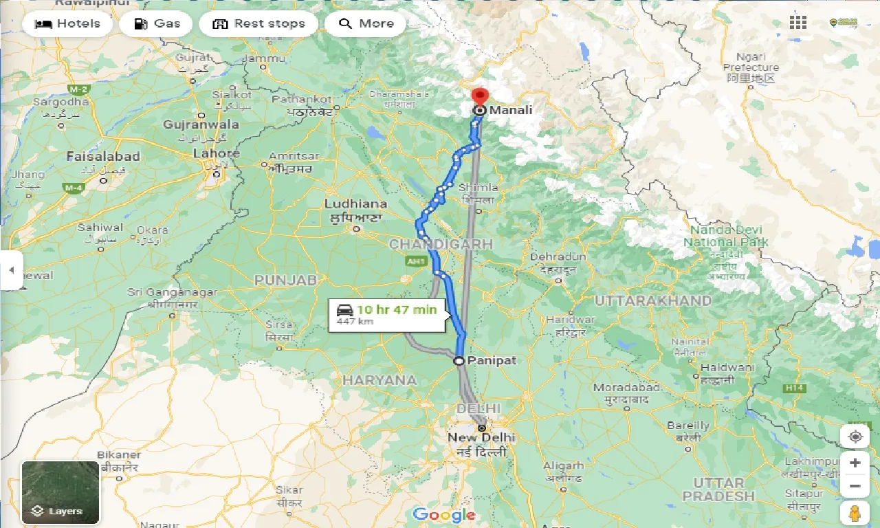 panipat-to-manali-one-way