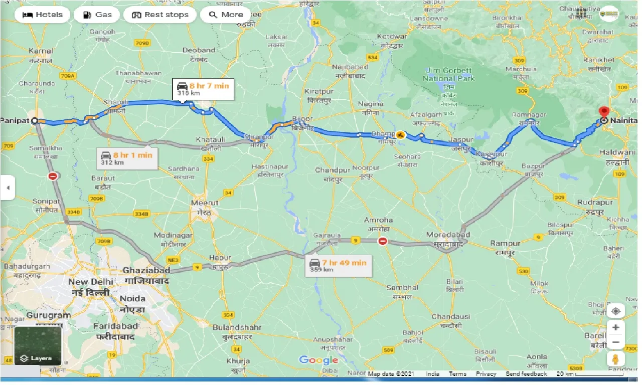 panipat-to-nainital-one-way