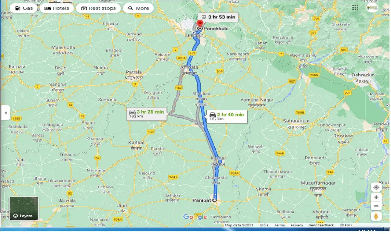 panipat-to-panchkula-round-trip