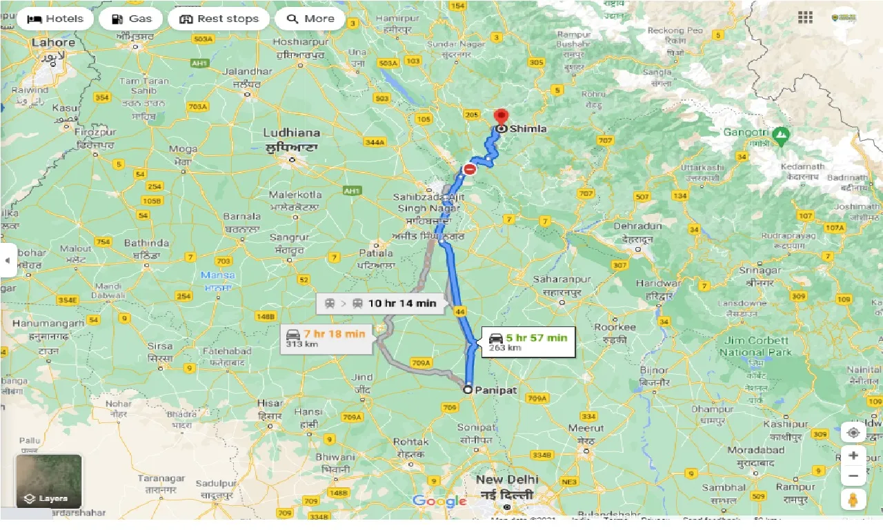 panipat-to-shimla-round-trip