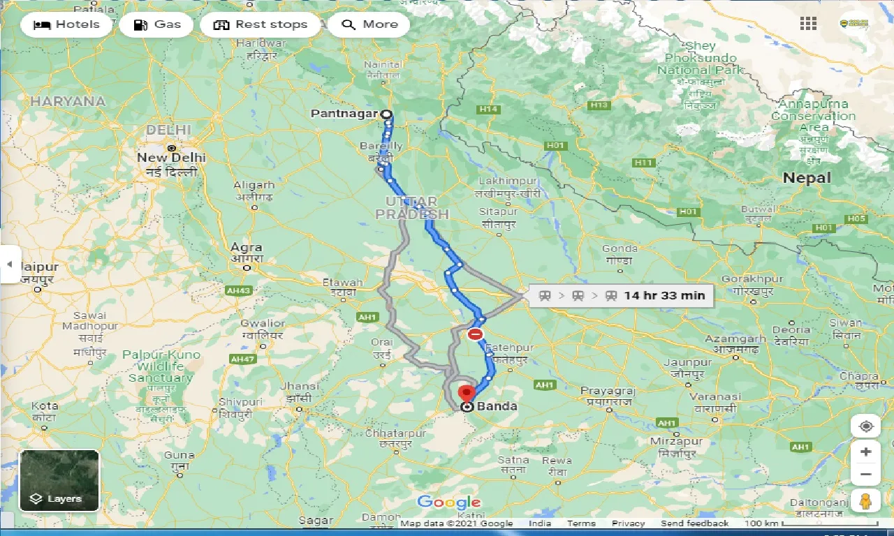 pantnagar-to-banda-round-trip