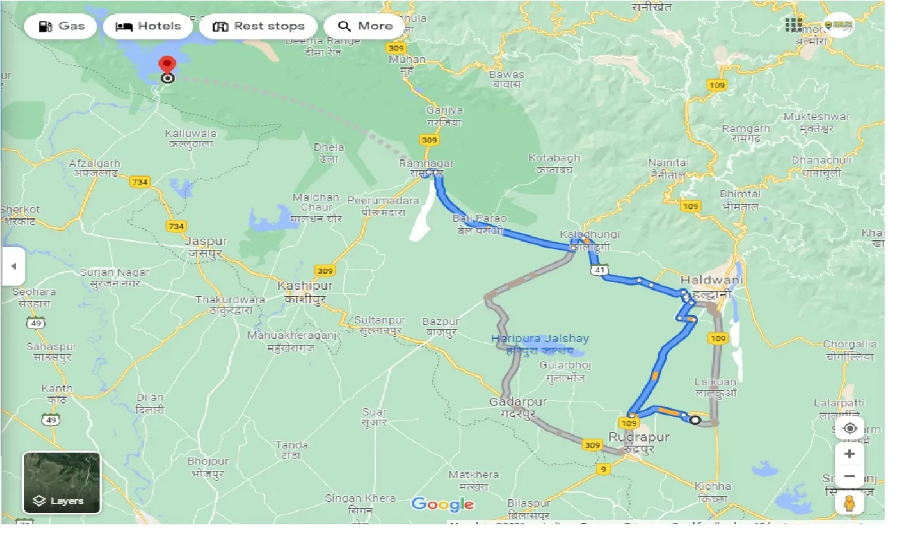 pantnagar-to-jim-corbett-national-park-one-way