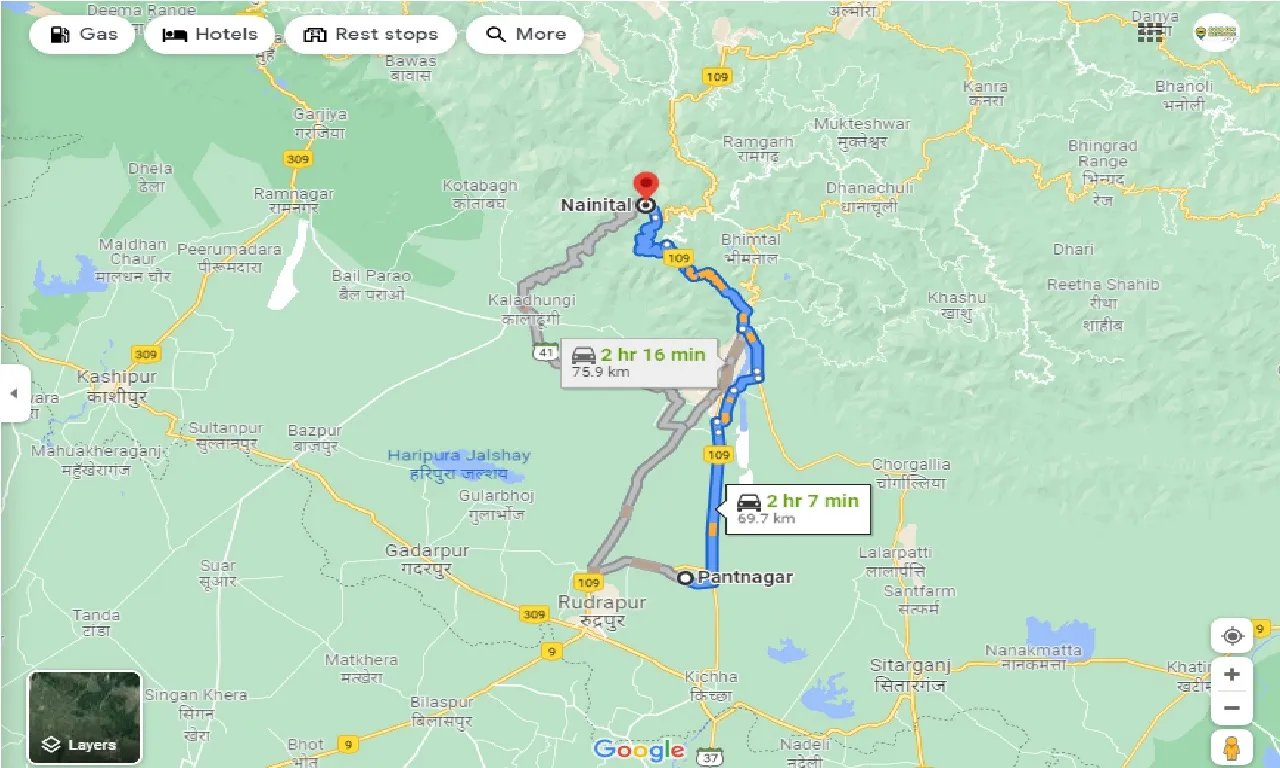 pantnagar-to-nainital-round-trip