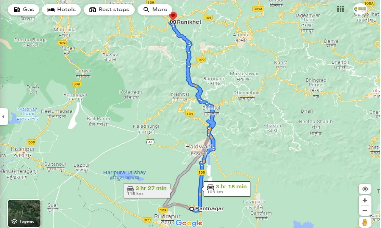 pantnagar-to-ranikhet-one-way