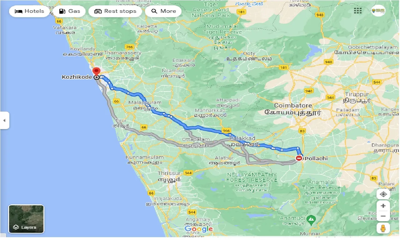 pollachi-to-kozhikode-round-trip