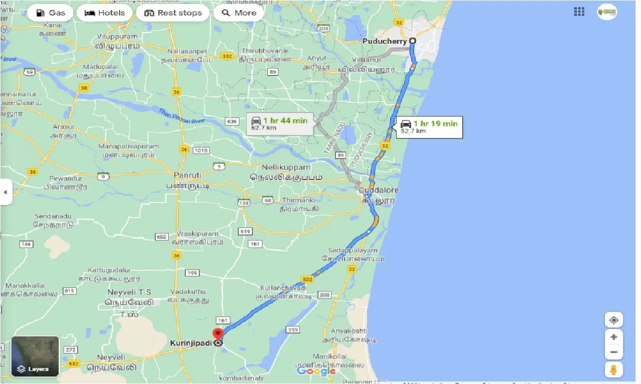 pondicherry-to-kurinjipadi-one-way