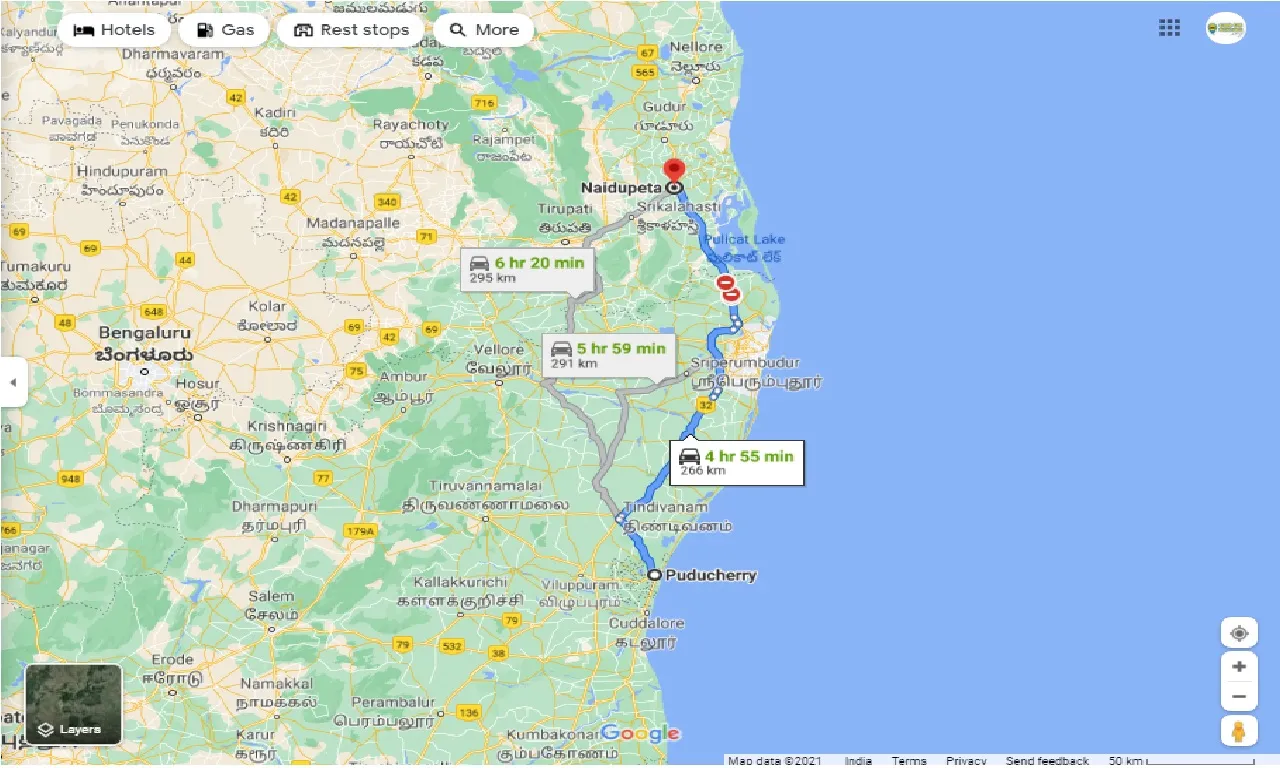 pondicherry-to-naidupet-one-way