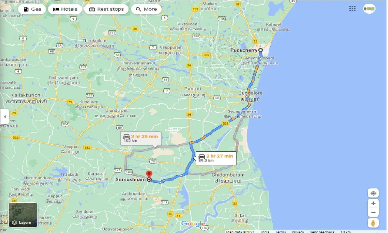 pondicherry-to-srimushnam-one-way