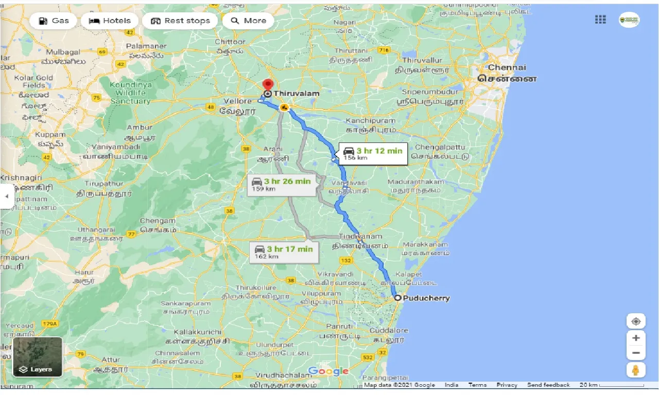 pondicherry-to-thiruvalam-one-way