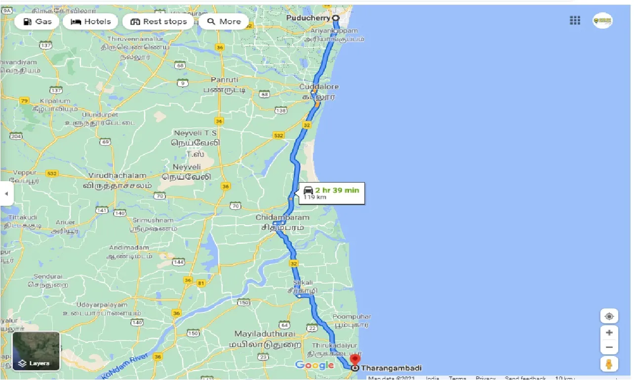 pondicherry-to-tranquebar-one-way