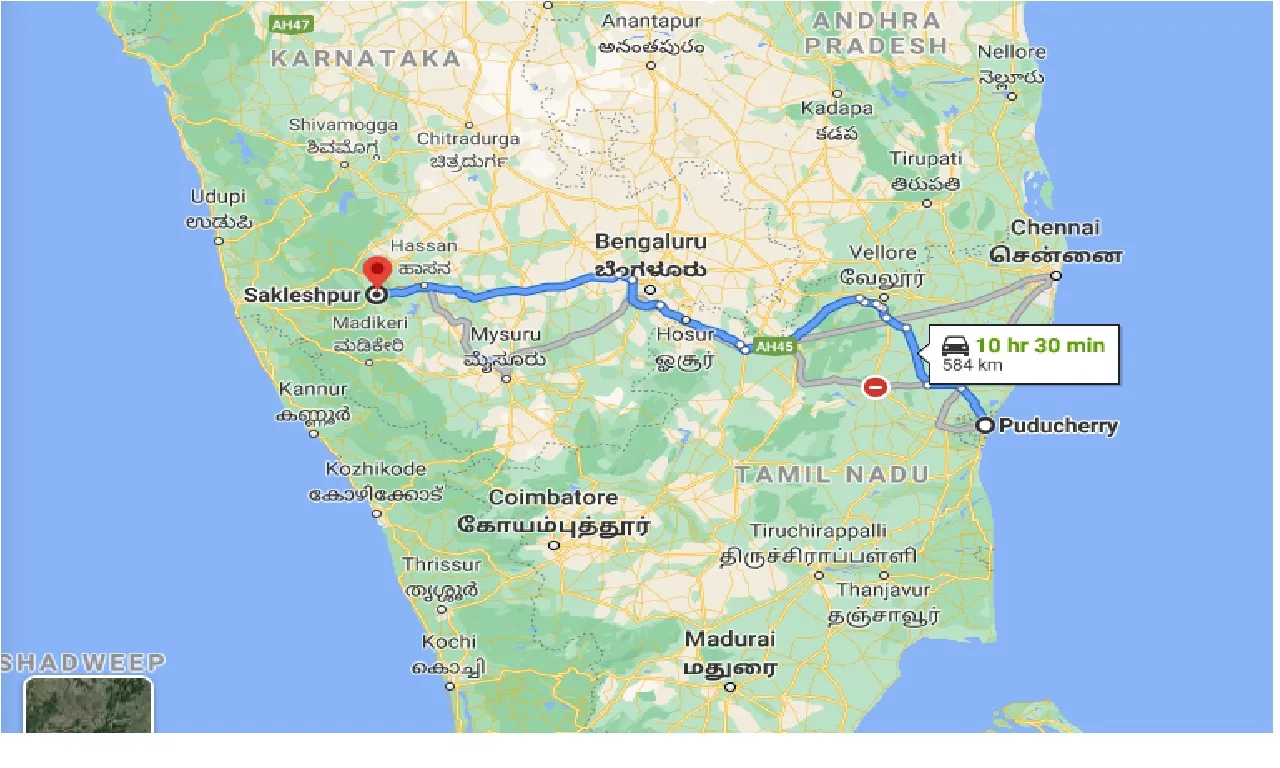 puducherry-to-sakleshpur-taxi