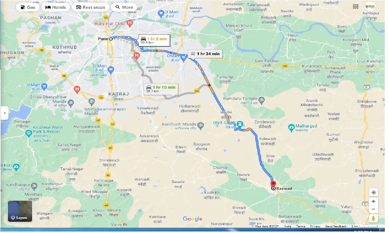 pune-to-saswad-one-way