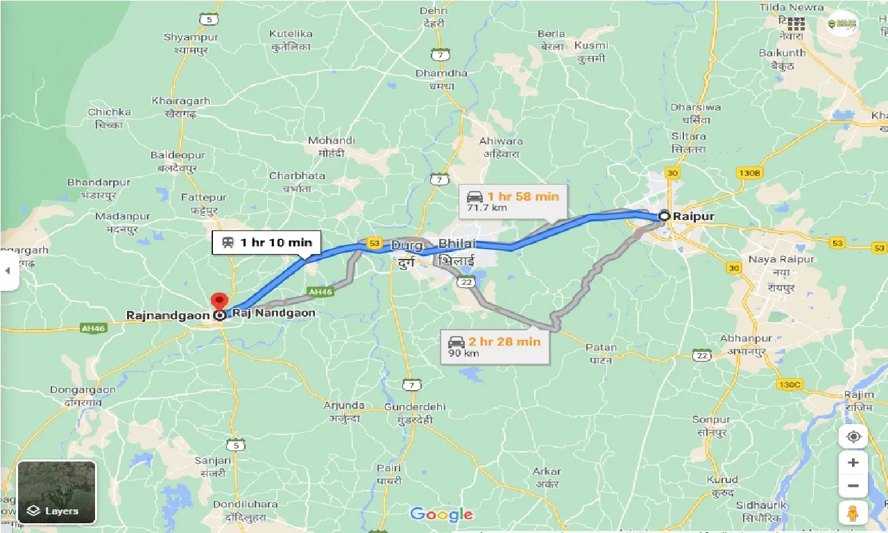 raipur-to-Rajnandgaon-round-trip