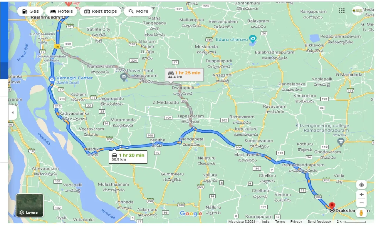 rajahmundry-to-draksharamam-round-trip